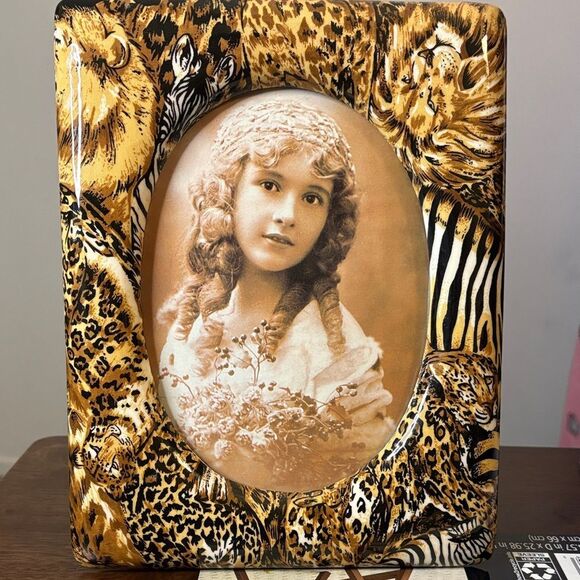 Vintage Animal Print Safari Theme 9” X 7” Photo Frame - Picture 1 of 8